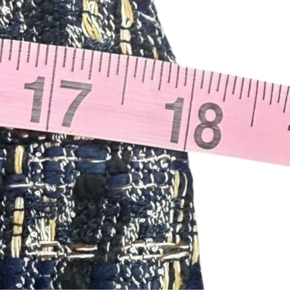 J. Crew Navy Tweed Skirt Size 14 O0705 - Picture 7 of 11